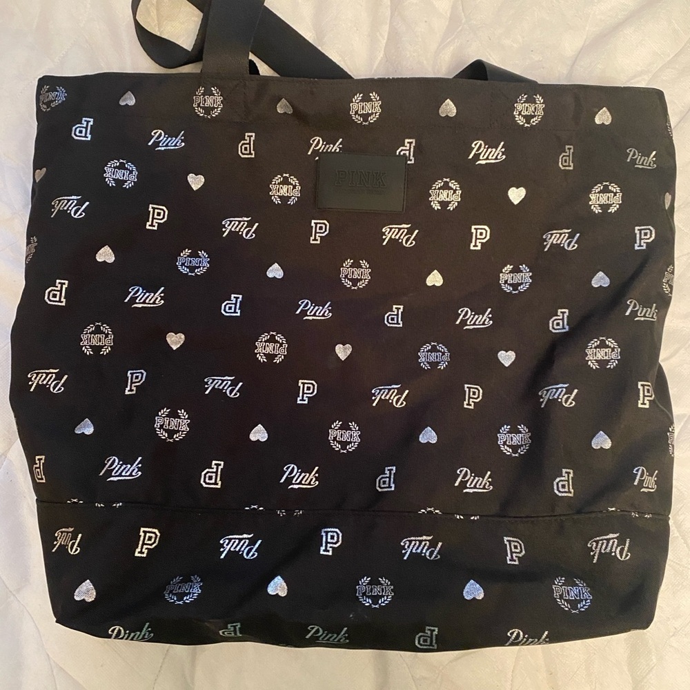 PINK Victoria's Secret Black Tote Bag NWOT